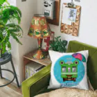 Train Kids! SOUVENIR SHOPのカエル電車「 雨♪」 Cushion