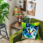 スピりある【ステッカー、スマホケース、キーホルダー】のfu-sui猫 Cushion