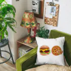 AKi001のハンバーガー　ピザ Cushion