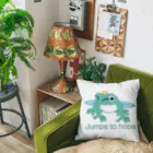 Atelier-Colortealのカエルは思う『Jumps to hope』 Cushion