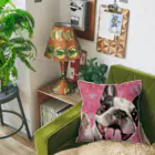 Satokinaの🥰パッピーハッピースマイル百汰ちゃん🥰（ボストンテリア） Cushion