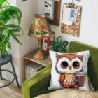 Vasetti_pressのフクロウとコーヒー Cushion