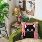 黒ねこまろんの雑貨屋さんの黒ねこまろんのイラストグッズ Cushion