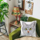 れいにゃん堂&れいにゃあ～と😺のチョークアートのキジトラ猫😸 Cushion