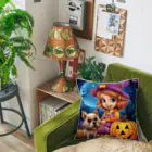 blue_7777　まねきねこショップのハッピーハロイン　愛犬と一緒！ Cushion