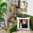 catgoodsの猫の貴族 2人連れ Cushion