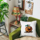 朱音琴音のドット絵のハロウィンかぼちゃのおばけ Cushion