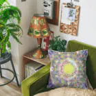 水草のサイケデリックな太陽 Cushion