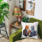 Mysterious animal shopのカップル猫 Cushion