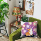 コーギーライフのコーギーと打ち上げ花火 Cushion