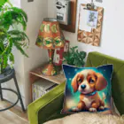 春乃遊羽アイディアイラストショップの可愛い犬のイラスト Cushion