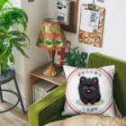 Pom-Dog'sの黒ポメ赤ちゃん　イラスト Cushion