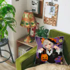 チワワ愛好家ショップのワワ大好き魔女のハロウィン・キャンディ・キス Cushion