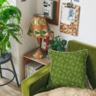 B-catの微生物パターン緑_クッション Cushion