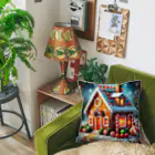 Chee & MarkusのChristmas Candy House Cushion