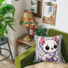 可愛いチワワグッズショップのホワイトチワワちゃん Cushion