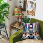 Artful Whiskersの一人旅の少女 Cushion