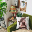 シロクマペンギンのネコちゃんとチョコレートケーキ Cushion