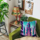 のんびりアート工房のサイバーパンク都市 Cushion