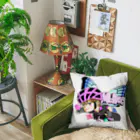 まこっさん。グッズ販売のNEWまこっさん。黒 Cushion