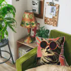 Feelin Shades Studioのサンライズ・スペクタクル・キャット Cushion