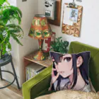 echaの黒髪の女の子 Cushion