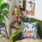 STTakuyaのロップイヤーライクカラフルラビット Cushion