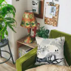 bigbamboofamilyの月と黒狐　そのニ Cushion