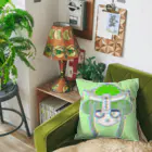 🥚🍏☠︎の末っ子のキョンシーちゃん(green) Cushion