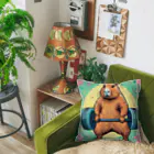 カピパーラ🐻のバーベルをしてるカピバラ♪ Cushion