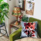 ブルーアイズの小悪魔猫 Cushion