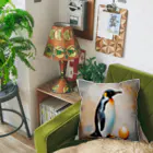 akipen76の卵を温かく見守っているペンギン Cushion