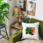 植物の絵師「洋子」の店のビビッドな「サツキ」の花 Cushion