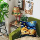 Dog Art Museumの【星降る夜 - 柴犬の子犬 No.1】 Cushion