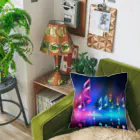 まみおデザインの煌めく音符たち Cushion