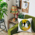 たばすこあまがえるのんこさまとミモザ（◯型） Cushion