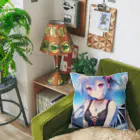 「ワンダーワールド」の黒のタンクトップの女の子❣️ Cushion