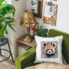 WithRedPandaの水彩風レッサーパンダ Cushion