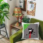 ペコりんショップの黒柴散歩拒否 Cushion