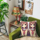 seigi2oo2の愛らしい可愛い双子の姉妹 Cushion