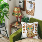 猫との風景のおいしいのください_茶トラ Cushion