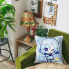 颯姫💎👑のちいさなさつきちゃんウィンクver.かわいい背景付き Cushion