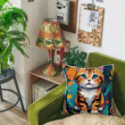 猫だらけの見つめるトラ猫 Cushion