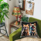 musashiyaのご機嫌な猫と犬 Cushion