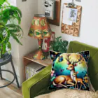 momoart8888の満月の花🦌🌝 Cushion