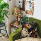 SSparrowのピアノを弾く犬 Cushion