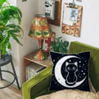 GDWEEDの黒猫 月  Cushion