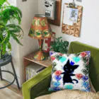 エネハピる〜🫧✨の🌹✨Dancing SHADOW Cat✨ Cushion