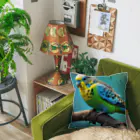 ジャパネットケフィアの配色が美しすぎるセキセイインコ(小物) Cushion