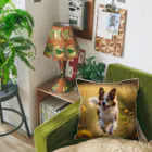 zigerparkのお花畑を駆ける犬 Cushion